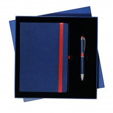 Подарочный набор Portobello/Aurora синий-красный (Ежедневник недат А5, Ручка)