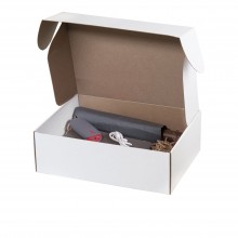 Подарочный набор Portobello серый в большой универсальной подарочной коробке (Ежедневник недат А5, Зонт, Power bank)