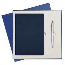 Подарочный набор Portobello/Sky синий-2 (Ежедневник недат А5, Ручка) беж. ложемент