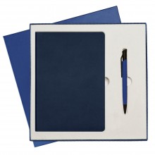 Подарочный набор Portobello/Sky синий-3 (Ежедневник недат А5, Ручка) беж. ложемент