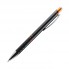 Шариковая ручка, Space, нажимной мех-м, черный матовый алюминий, отделка оранжевый хром., в упаковке с логотипом