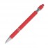Шариковая ручка, Comet, нажимной мех-м,корпус-алюминий,покрытие-soft touch, под зеркальную лазер.гравировк отд-гравир-ка,хром, силикон.стилус, красный