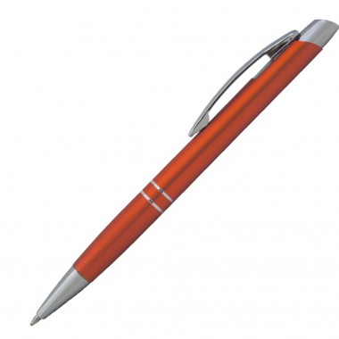 Ручка шариковая, металл, оранжевый
