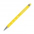 Шариковая ручка, Crystal, поворотный мех-м,корпус-алюминий, с гранями, под лазер.гравировку, отд.-хром., силикон.стилус, желтый
