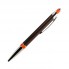Шариковая ручка, Bali, корпус-алюминий, покрытие коричневый/оранжевый, отделка - хром. детали, в упаковке с логотипом