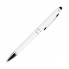 Шариковая ручка, iP2, поворотный мех-м, белый, отделка хром, силиконовый стилус, в упаковке с логотипом