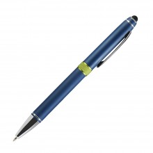 Шариковая ручка, Ocean, поворотный мех-м,алюминий, покрытие синий матовый, гравировка, оливковый