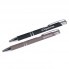 Шариковая ручка, Alpha, нажимной мех-м,корпус-алюминий,отд.-хром,покрытие-soft touch, серебряный, для лазерной гравировки