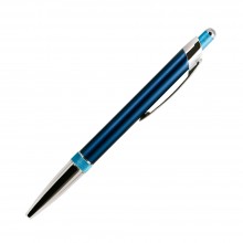 Шариковая ручка, Bali, корпус-алюминий, покрытие синий/голубой, отделка - хром. детали