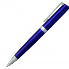 Ручка шариковая, металл, синий, серебро, ЛАЙНЕР