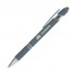 Шариковая ручка, Comet, нажимной мех-м,корпус-алюминий,покрытие-soft touch,под зеркал. лазер.гравиров,отд-гравир-ка,хром, силикон.стилус, темно-серый