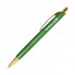 Шариковая ручка, Cardin, нажимной мех-м,корпус-алюминий, матовый, отд.-гравировка, зеленый/золото
