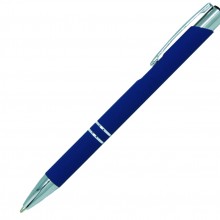 Ручка шариковая, COSMO Soft Touch, металл, синий