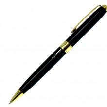 Ручка шариковая, металл, черный, золото