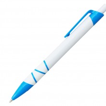 Ручка шариковая, пластик, светло-синий