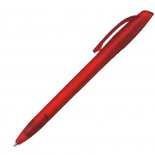Ручка шариковая, пластик, красный, фрост