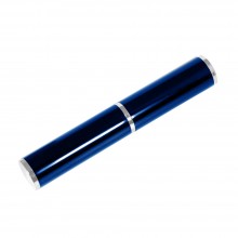 Коробка подарочная, футляр-тубус, алюминиевый, синий, глянцевый, для 1 ручки