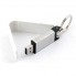 USB-Flash накопитель - брелок (флешка) "Leather Magnet" в металлическом корпусе, 32 Gb, с кожаным откидным клапаном на магните. Белый