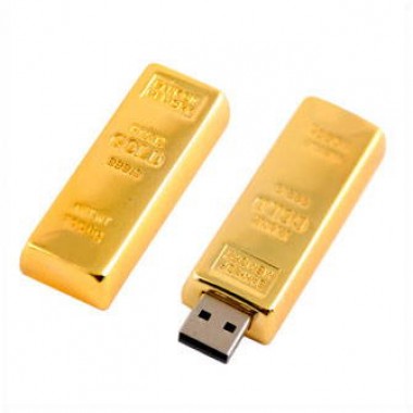 USB-Flash накопитель (флешка) "Слиток золота", 4 Gb