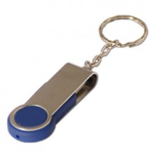 USB-Flash накопитель - брелок (флешка) "Swing", 4 Gb, в металлическом корпусе с пластиковыми вставками, синий