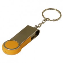 USB-Flash накопитель - брелок (флешка) "Swing", 4 Gb, в металлическом корпусе с пластиковыми вставками, желтый