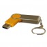 USB-Flash накопитель - брелок (флешка) "Swing", 4 Gb, в металлическом корпусе с пластиковыми вставками, желтый