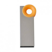 Мini USB-Flash накопитель "Ring" в металлическом корпусе с пластиковым цветным кольцом, 4 Gb, оранжевый