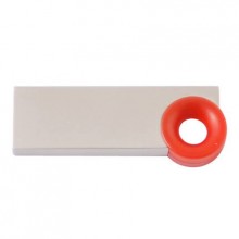 Мini USB-Flash накопитель "Ring" в металлическом корпусе с пластиковым цветным кольцом, 32 Gb, красный