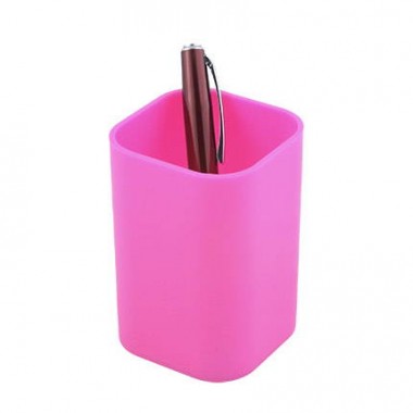 Подставка-стакан для пишущих принадлежностей "Quadro", цвет розовый
