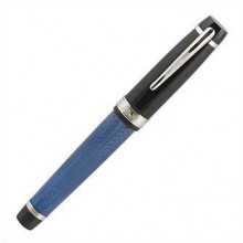 Ручка перьевая PAX, корпус синего цвета, серебрение, золочение