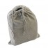 Набор для путешествий в тканевом чехле: надувная подушка, повязка на глаза и тапочки. Цвет серый