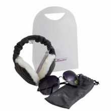 Подарочный набор:солнечные очки и теплые наушники "Gattinoni"