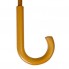 Зонт-трость "ЛАЙМ" с деревянной изогнутой ручкой, полуавтомат, цвет купола жёлтый 395 C