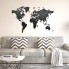 Деревянная карта мира World Map Wall Decoration Medium, черная
