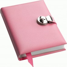 Записная книжка Pink с замочком, розовая