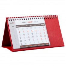 Календарь настольный, красный