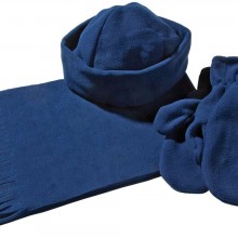 Комплект Unit Fleecy: шарф, шапка, варежки, синий