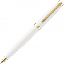 Ручка шариковая Letra Gold, глянцевая, белая