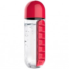 Бутылка с таблетницей In Style, красная