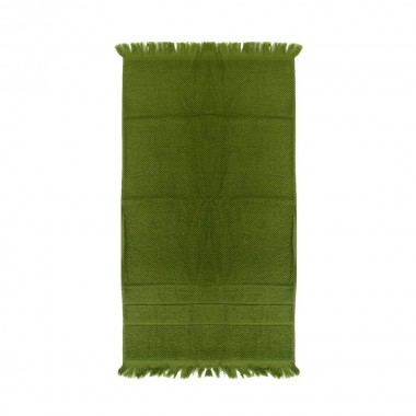 Полотенце для рук Essential с бахромой, оливково-зеленое