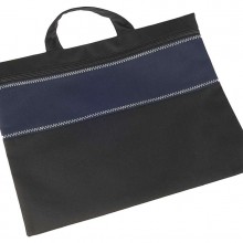 Конференц-сумка UNIT FOLDER, темно-синяя с черным