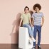 Футболка детская Miles Kids белая с темно-синим