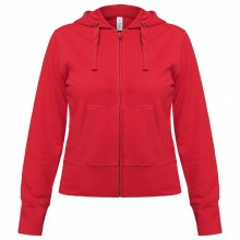 Толстовка женская Hooded Full Zip красная