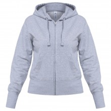 Толстовка женская Hooded Full Zip серый меланж