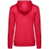 Толстовка с капюшоном женская Hoodie, красный меланж