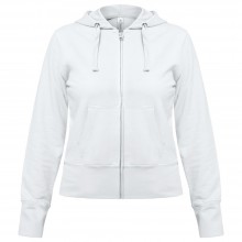 Толстовка женская Hooded Full Zip белая