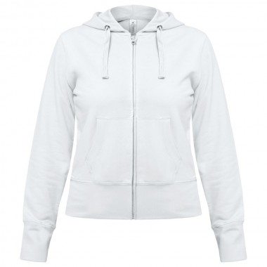 Толстовка женская Hooded Full Zip белая