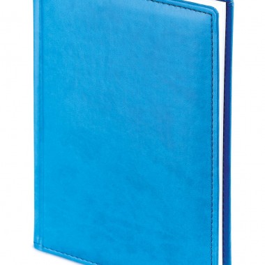 Ежедневник недатированный Velvet А5, синий флюор, белый блок, без обреза