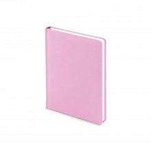 Ежедневник недатированный Velvet, А6+, нежно-розовый, белый блок, без обреза, ляссе