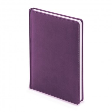 Ежедневник недатированный Velvet, А5, фиолетовый , белый блок, без обреза